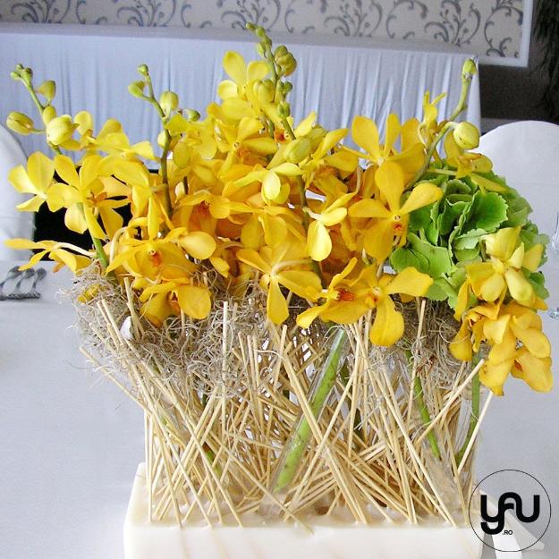Aranjament floral MASA orhidee hortensii