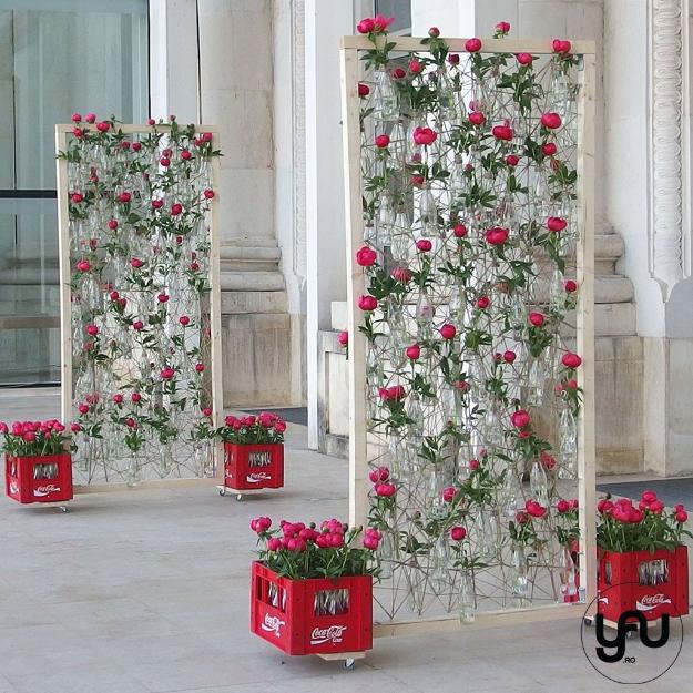 Structuri flori evenimente BUJORI - 100 de ani CocaCola